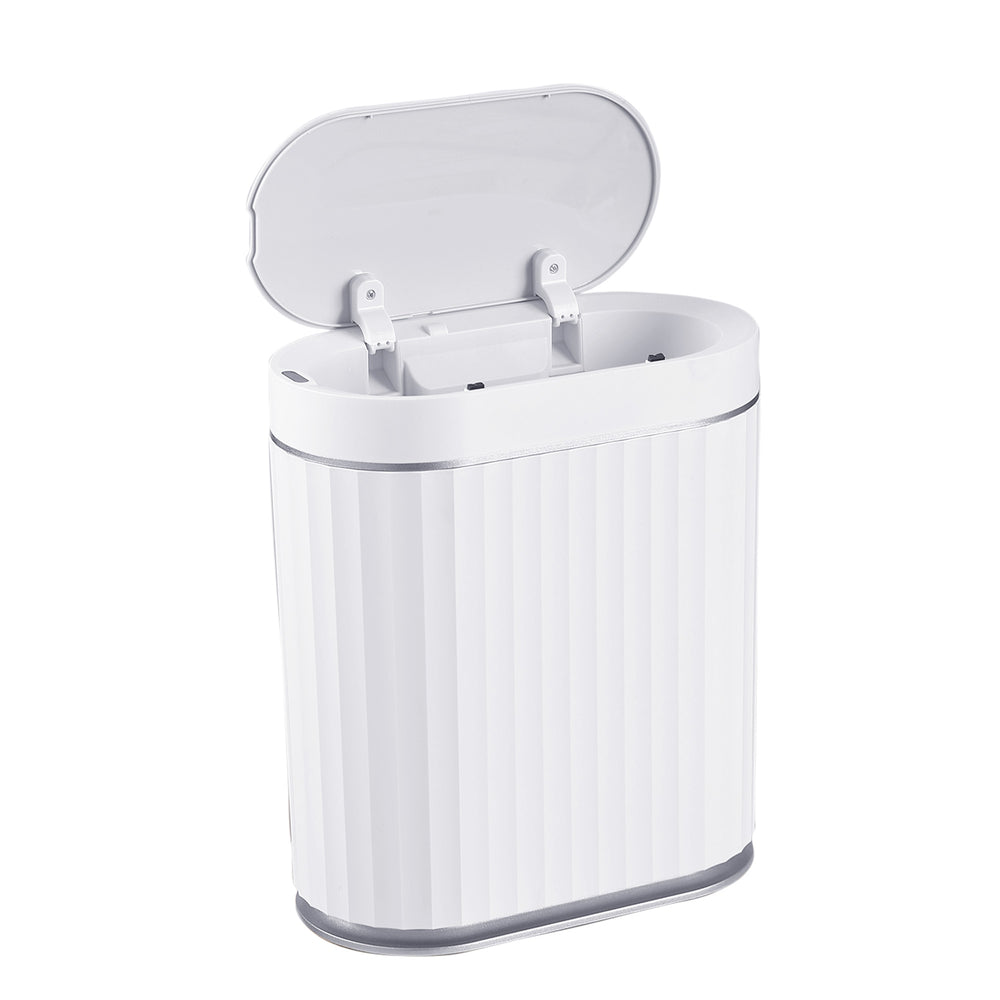 Poubelle à capteur blanche/grise de 7 L