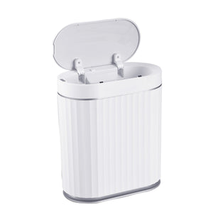 Poubelle à capteur blanche/grise de 7 L