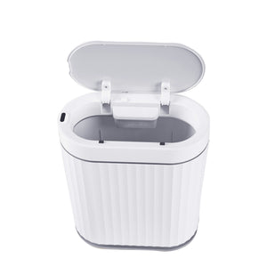 Poubelle à capteur blanche/grise de 7 L
