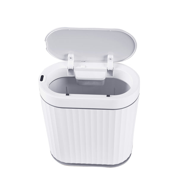 Poubelle à capteur blanche/grise de 7 L