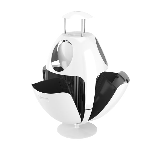 Abfalleimer oval 3 Fächer 54L weiss