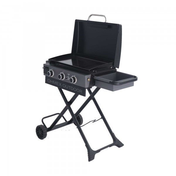 Ohmex - Plancha Gasgrill 3B, 59 X 33.5 cm, klappbar, 3 X 2.5kw, total 7.5kw