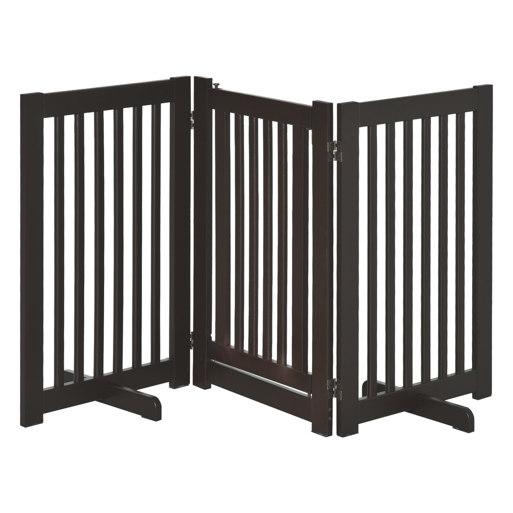 Barrière de sécurité en bois, autoportante, pour chiens, 155 x 1,5 x 76 cm