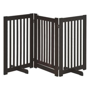Absperrgitter Holz Freistehendes Schutzgitter für Hunde 155x1.5x76cm
