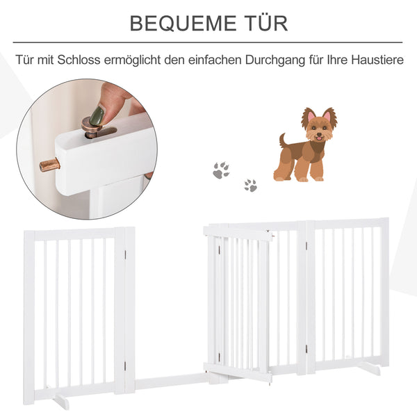 Absperrgitter Hunde 75cm Schutzgitter aus Holz Freistehend