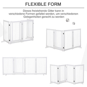 Absperrgitter Hunde 75cm Schutzgitter aus Holz Freistehend