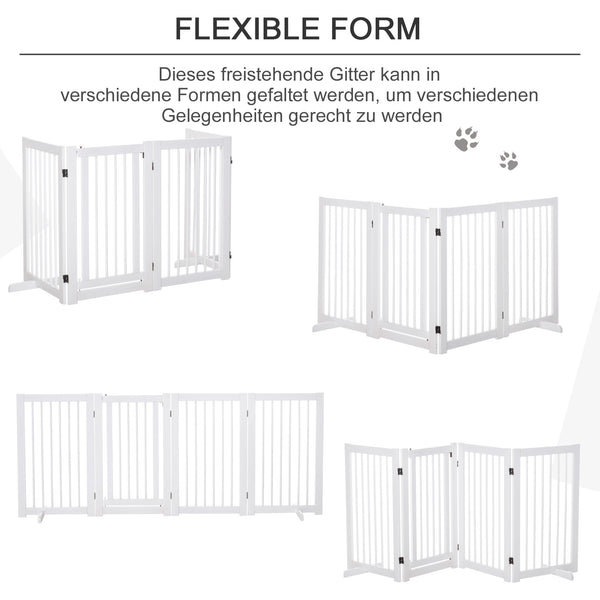 Absperrgitter Hunde 75cm Schutzgitter aus Holz Freistehend
