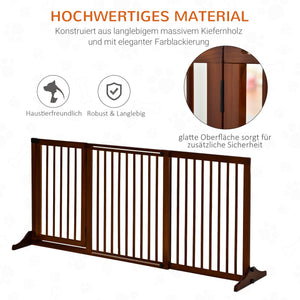 Absperrgitter Hunde TürschutzgitterFreistehend 113-166x36x71cm