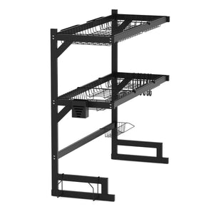 Abtropfgestellt Metall 2 Etagen 85 x 32 x 80 cm schwarz