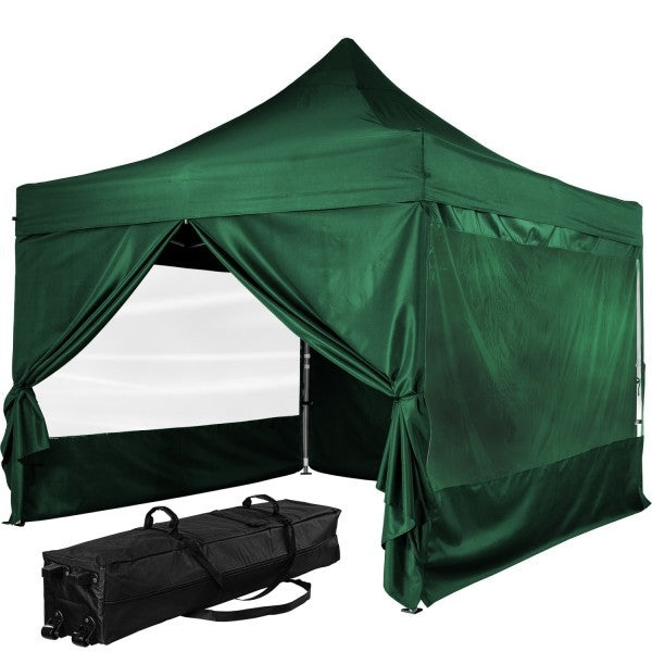 INSTENT® - Faltpavillon ''PRO'' 3x3, Trolley, Alu, grün, 4ST