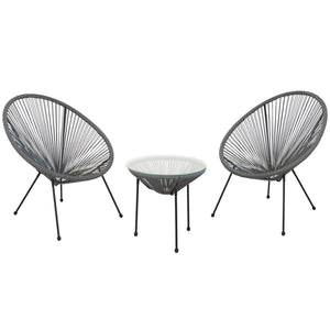 Acapulco Gartenmöbel Set grau