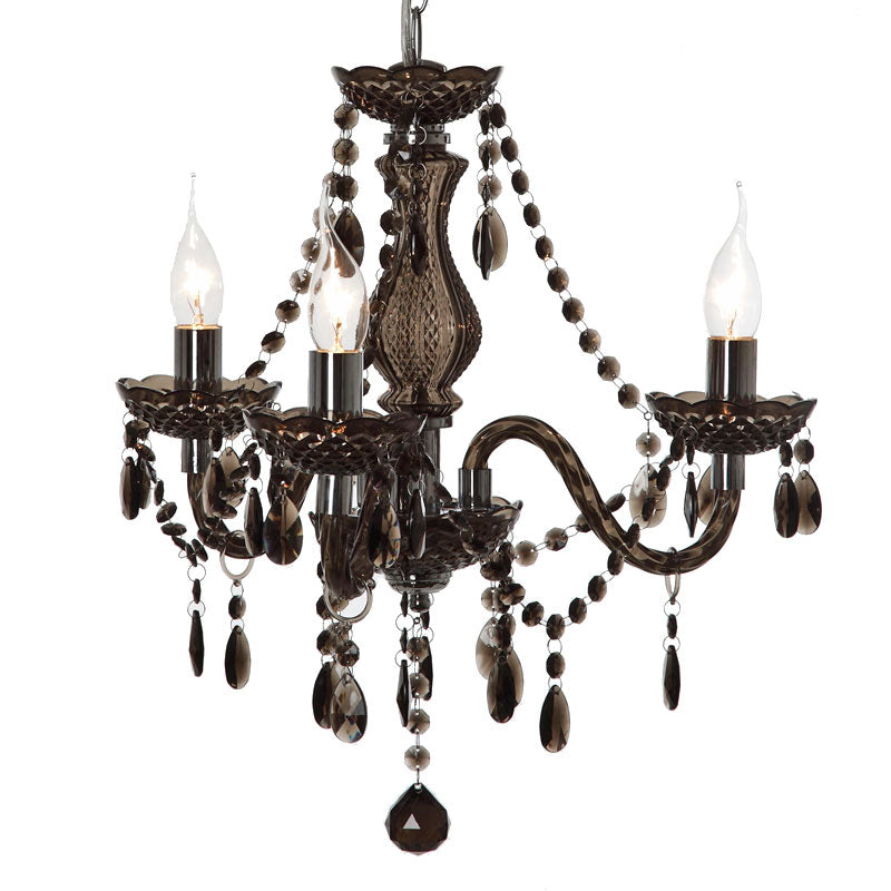 Acryl Kronleuchter 3-flammig ~ schwarz