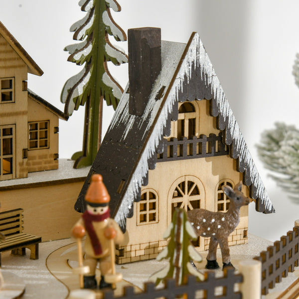 Adventskalender Holz mit Lichter 25 cm x 20 cm x 29 cm