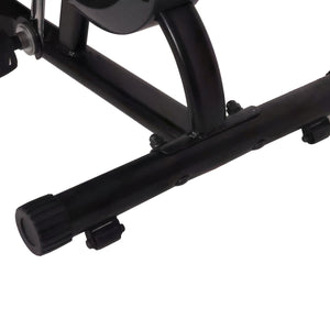 Airbike cross trainer with air resistance