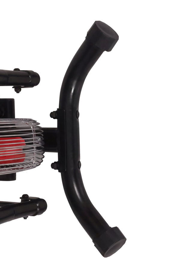 Airbike cross trainer with air resistance