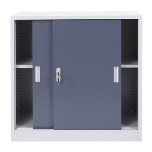 Aktenschrank Boston mit Schiebetüren 90x90x45cm anthrazit