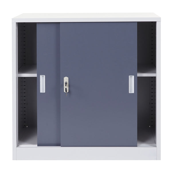 Aktenschrank Boston mit Schiebetüren 90x90x45cm anthrazit