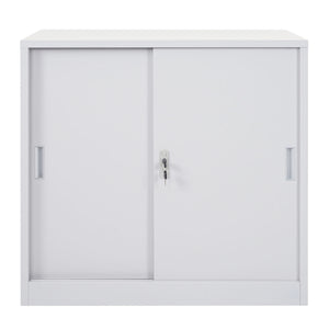 Aktenschrank Boston mit Schiebetüren 90x90x45cm grau