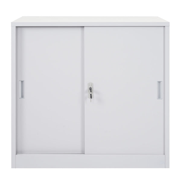 Aktenschrank Boston mit Schiebetüren 90x90x45cm grau