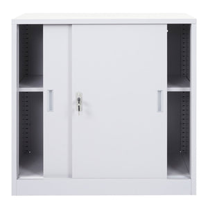 Aktenschrank Boston mit Schiebetüren 90x90x45cm grau
