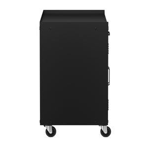 Aktenschrank MAKSIMUS 2 Türen 1 Schublade 77 x 80 cm anthrazit/schwarz