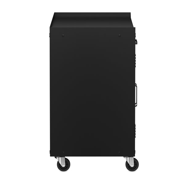 Aktenschrank MAKSIMUS 2 Türen 1 Schublade 77 x 80 cm anthrazit/schwarz