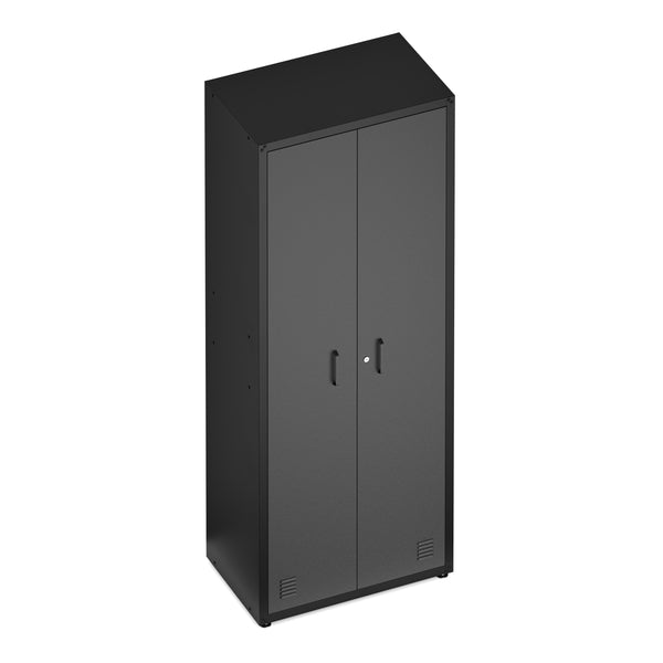 Aktenschrank MAKSIMUS 77 x 190 cm anthrazit/schwarz