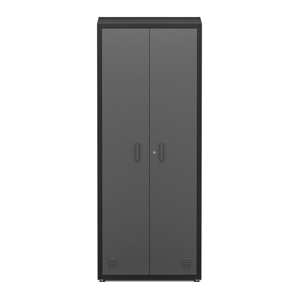 Aktenschrank MAKSIMUS 77 x 190 cm anthrazit/schwarz