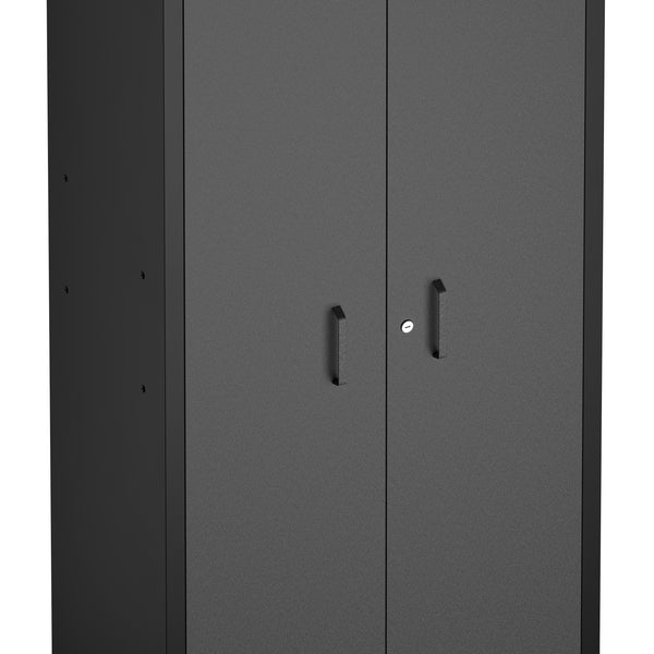 Aktenschrank MAKSIMUS 77 x 190 cm anthrazit/schwarz