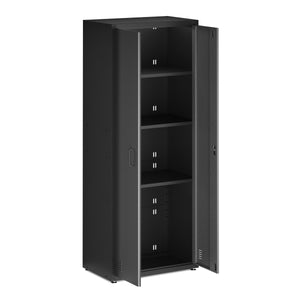 Aktenschrank MAKSIMUS 77 x 190 cm anthrazit/schwarz