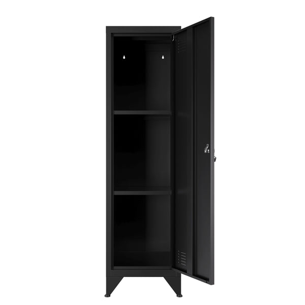 Aktenschrank mit 3 Böden ANTEY 38 x 137 cm schwarz