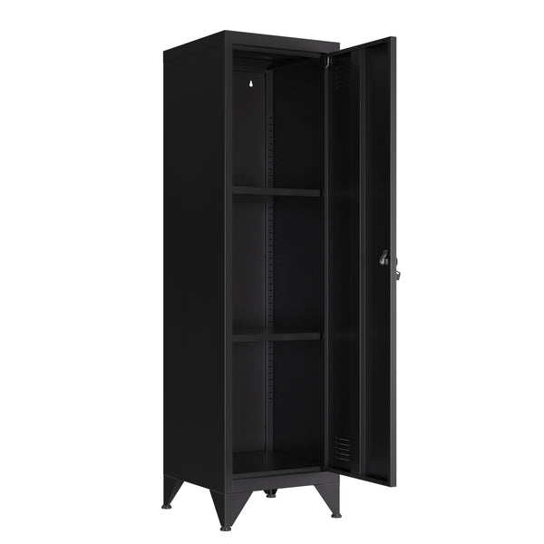 Aktenschrank mit 3 Böden ANTEY 38 x 137 cm schwarz