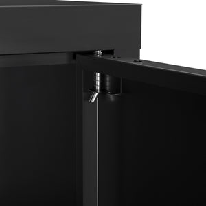 Aktenschrank mit 3 Böden ANTEY 38 x 137 cm schwarz