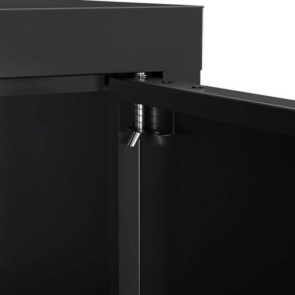 Aktenschrank mit 3 Böden ANTEY 38 x 137 cm schwarz