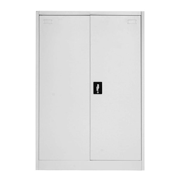 Aktenschrank Stahlschrank Büroschrank, 2 Türen 140x90cm grau