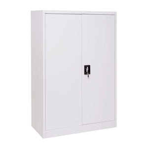 Aktenschrank Stahlschrank Büroschrank, 2 Türen 140x90cm weiss