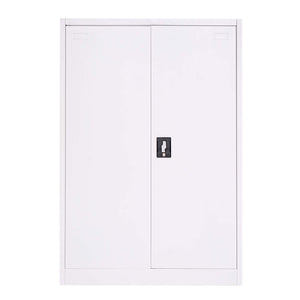 Aktenschrank Stahlschrank Büroschrank, 2 Türen 140x90cm weiss