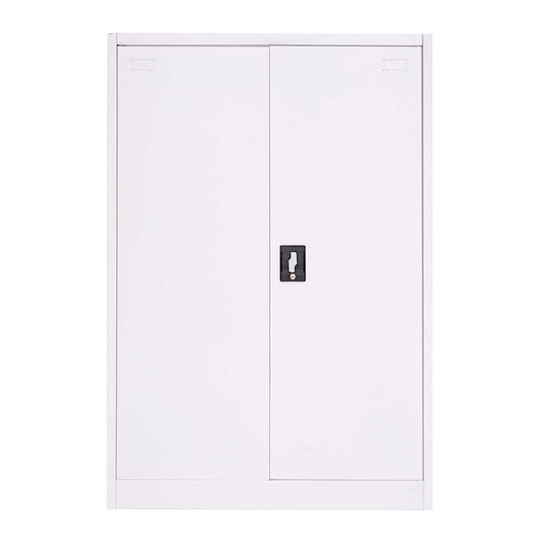 Aktenschrank Stahlschrank Büroschrank, 2 Türen 140x90cm weiss