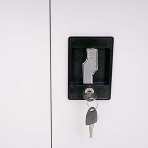 Aktenschrank Stahlschrank Büroschrank, 2 Türen 140x90cm weiss