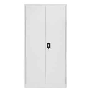 Aktenschrank Stahlschrank Büroschrank, 2 Türen 185x90cm grau