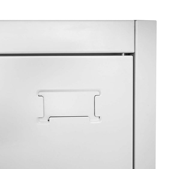 Aktenschrank Stahlschrank Büroschrank, 2 Türen 185x90cm grau