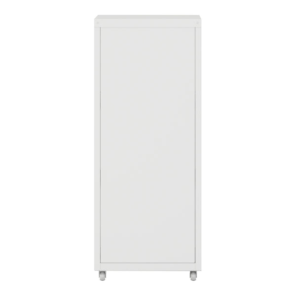Rollcontainer Kökar Stahl mit 5 Schubladen Weiss