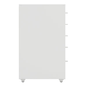 Rollcontainer Kökar Stahl mit 5 Schubladen Weiss