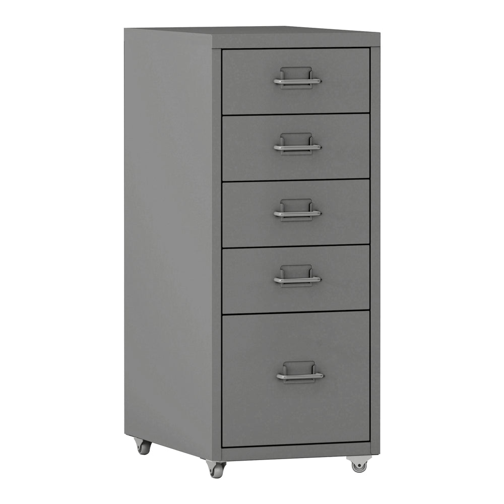 Kökar rolling container with 5 drawers, grey