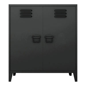 Metallschrank Kommode Oripää 90x80x33cm Schwarz