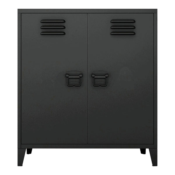 Metallschrank Kommode Oripää 90x80x33cm Schwarz