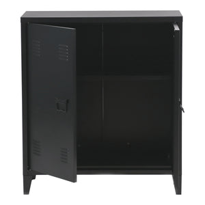Metallschrank Kommode Oripää 90x80x33cm Schwarz