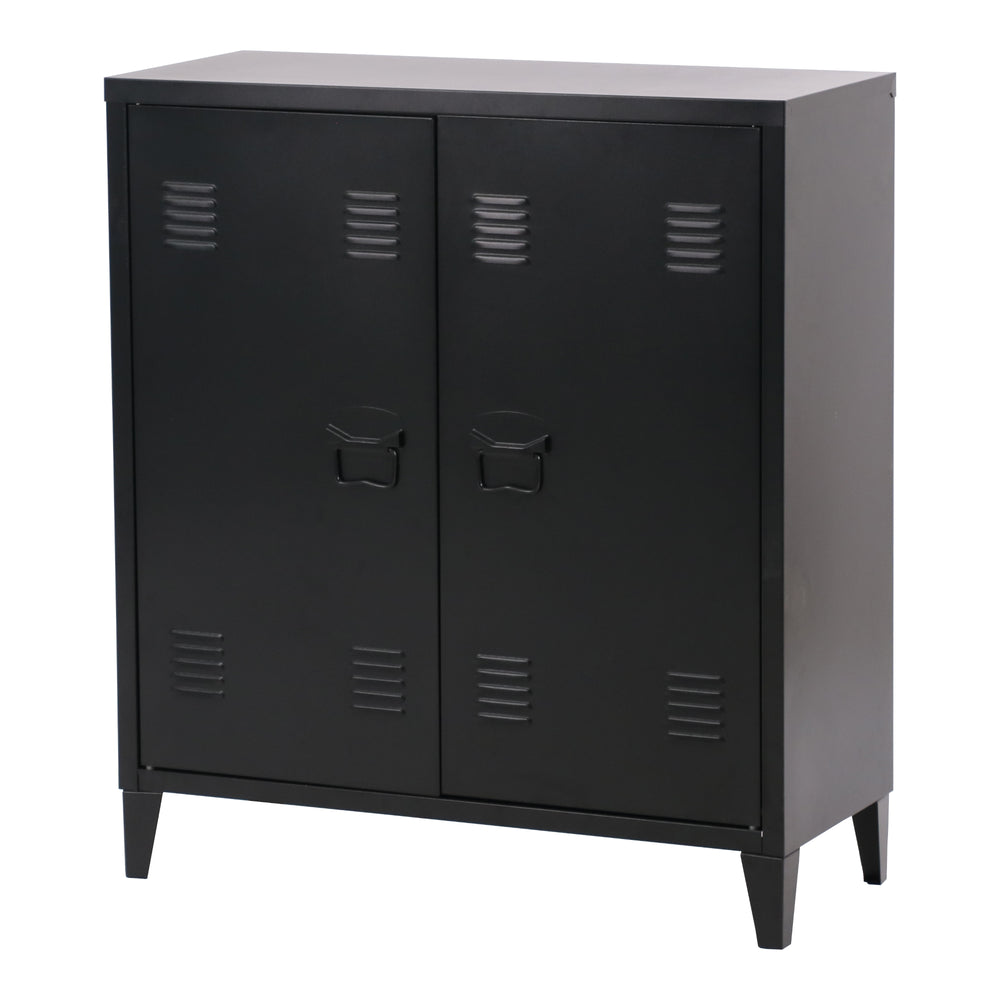 Mobiletto in metallo, cassettiera Oripää 90x80x33cm Nero
