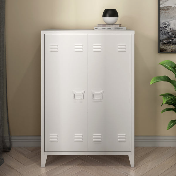 Metallschrank Kommode Oripää 110x75x33cm Weiss
