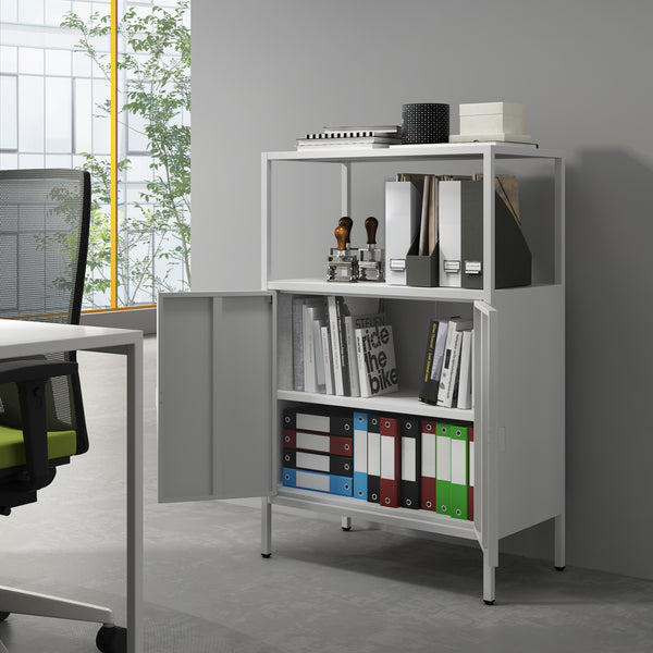 Classeur Hailuoto 70x40x110cm gris clair